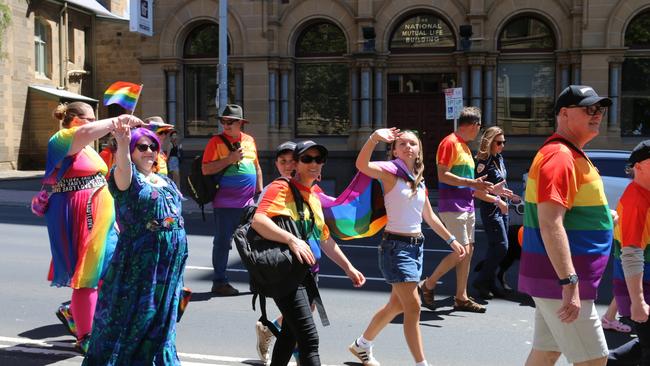 TasPride pride march Hobart 2025. Picture: Elise Kaine