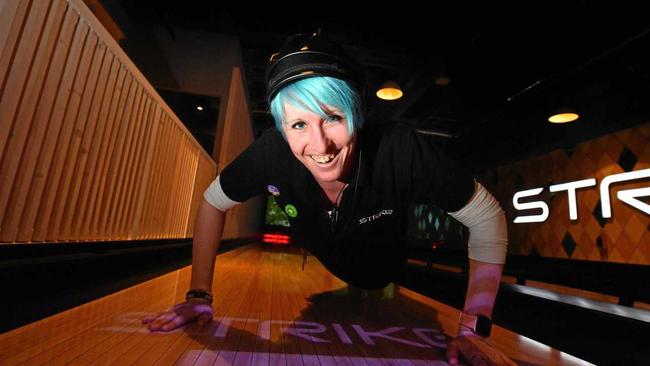 READY, SET, PUSH: Katheryn Kemp of Strike Holey Moley is holding a push-up challenge for headspace. Picture: John McCutcheon