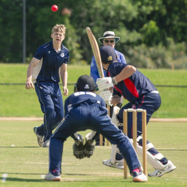 Spinner James Boots ,Under-17 Surfers Paradise Div 1 v Broadbeach Robina Open Div 1 , Picture: Glenn Campbell