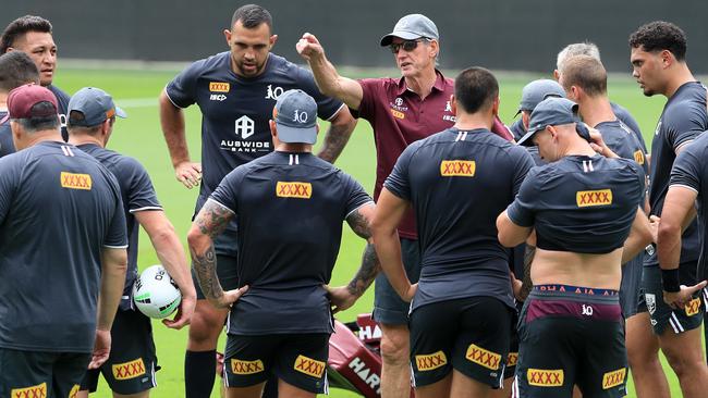 Coach Wayne Bennett is considering Xavier Coates (far right) for an Origin debut. Pictures: Adam Head