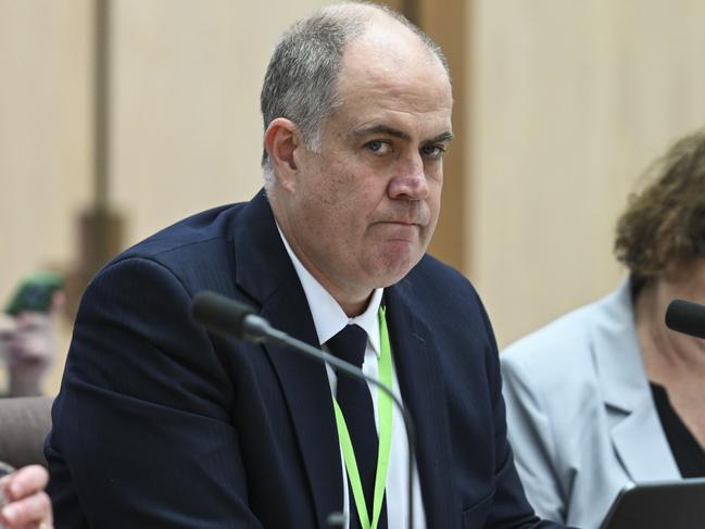 CANBERRA, Australia, NewsWire Photos. May 30, 2024:  Australian Broadcasting Corporation Managing director, David Anderson appears before Senate Estimates at Parliament House in Canberra. Picture: NewsWire / Martin Ollman