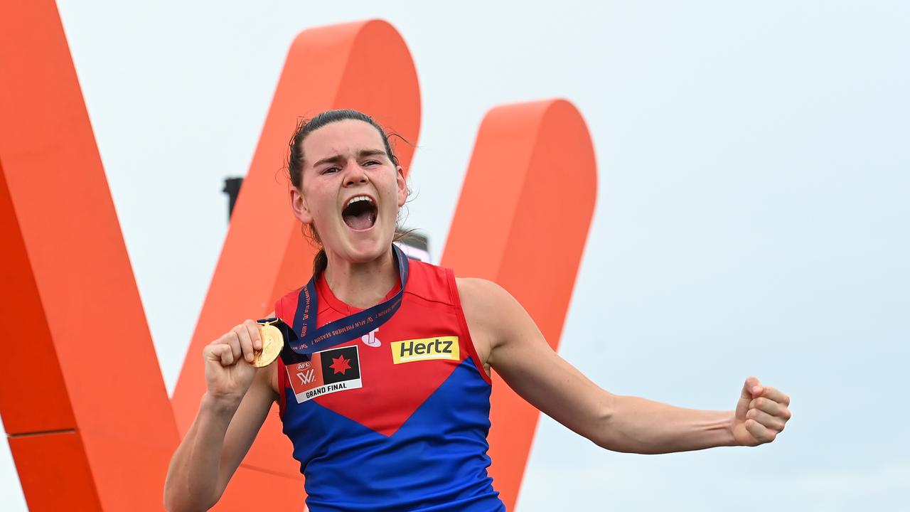 Lily Mithen has joined Gold Coast after 82 games in nine seasons at Melbourne. Picture: Albert Perez/AFL Photos / Getty Images