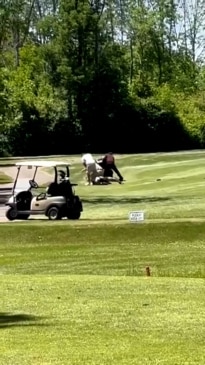 Wild all-in brawl breaks out on golf course between six blokes