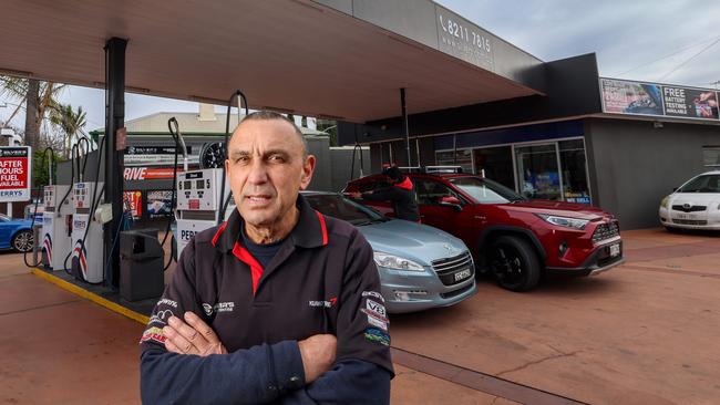 Jimmy Rugari and brother Rockyhave been in the petrol game for more than 40 years. Picture: Russell Millard Photography