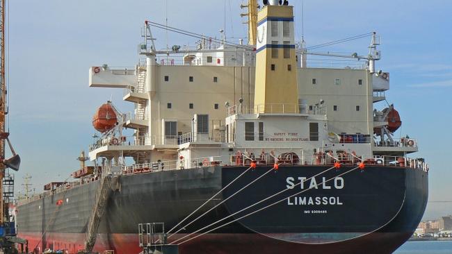 File pic of MV Stalo ship where the cocaine was discovered.