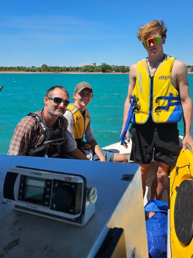 The Darwin Senior High teachers and students who Mr Bakes said he pulled out of the water.