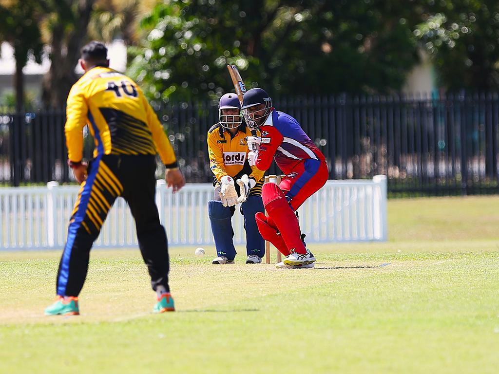 Norths Spicy Bite v Mulgrave Punjabi at Griffiths Park. Cricket Far North Second grade 2025. Photo: Gyan-Reece Rocha.