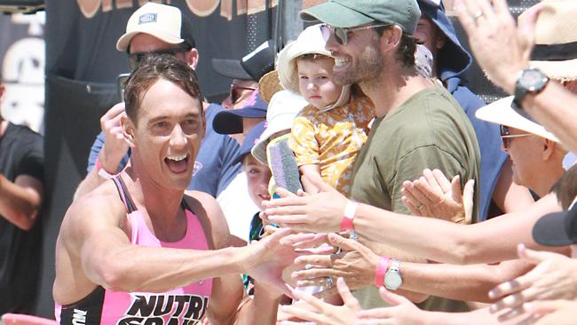 Ali Day winning the Nutri-Grain Ironman Series. Pic: Harvpix.