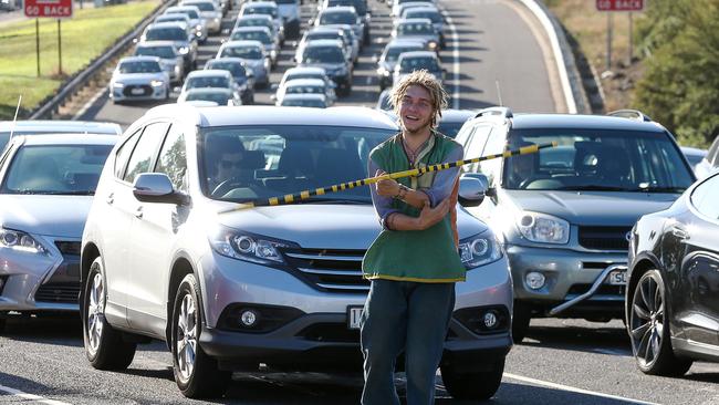 The lobby group says completing a Doncaster rail line would ease congestion on the Eastern Freeway. Picture: Ian Currie