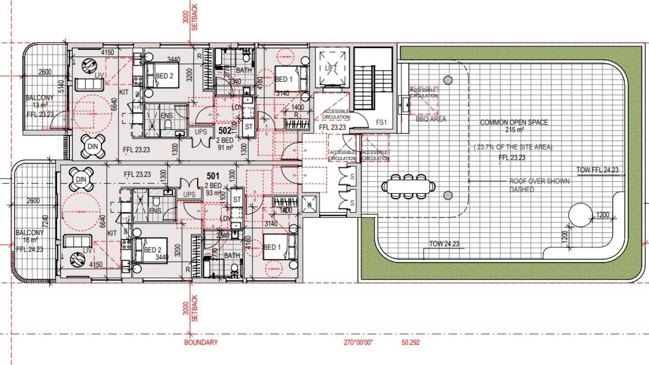 Design plans for a six-level tower that will have NDIS-supported living at 3 Wellington St in Mackay. Picture: Supplied to Mackay Regional Council