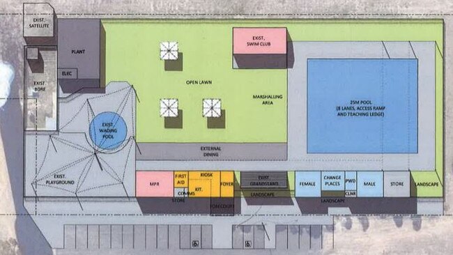 25M POOL: One of three WDRC Tara Pool Project prototype designs for the new Tara Pool. Pic: WDRC