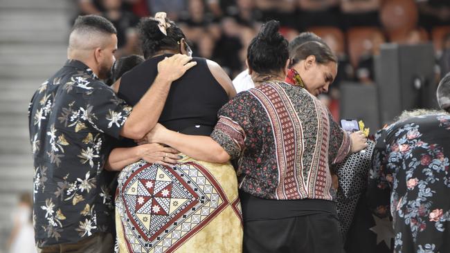 Mourners pay their final respects to Dr Bush Blanasi during his state funeral for on Friday, December 15.