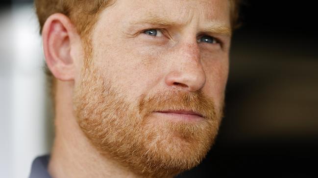 AUSTIN, TEXAS - OCTOBER 22: Prince Harry, Duke of Sussex looks on in the Mercedes garage prior to the F1 Grand Prix of United States at Circuit of The Americas on October 22, 2023 in Austin, Texas. (Photo by Chris Graythen/Getty Images)