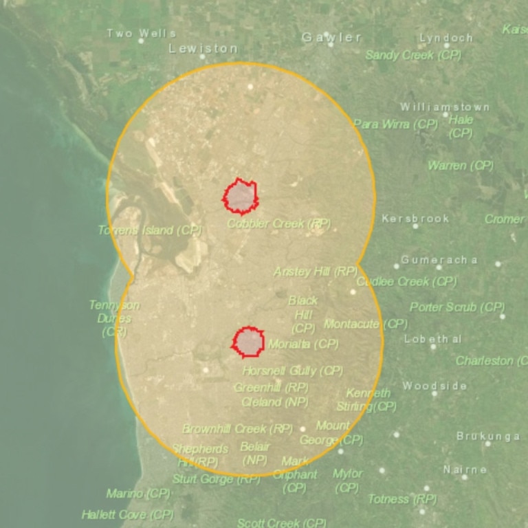 Fruit fly red restriction yellow zones.