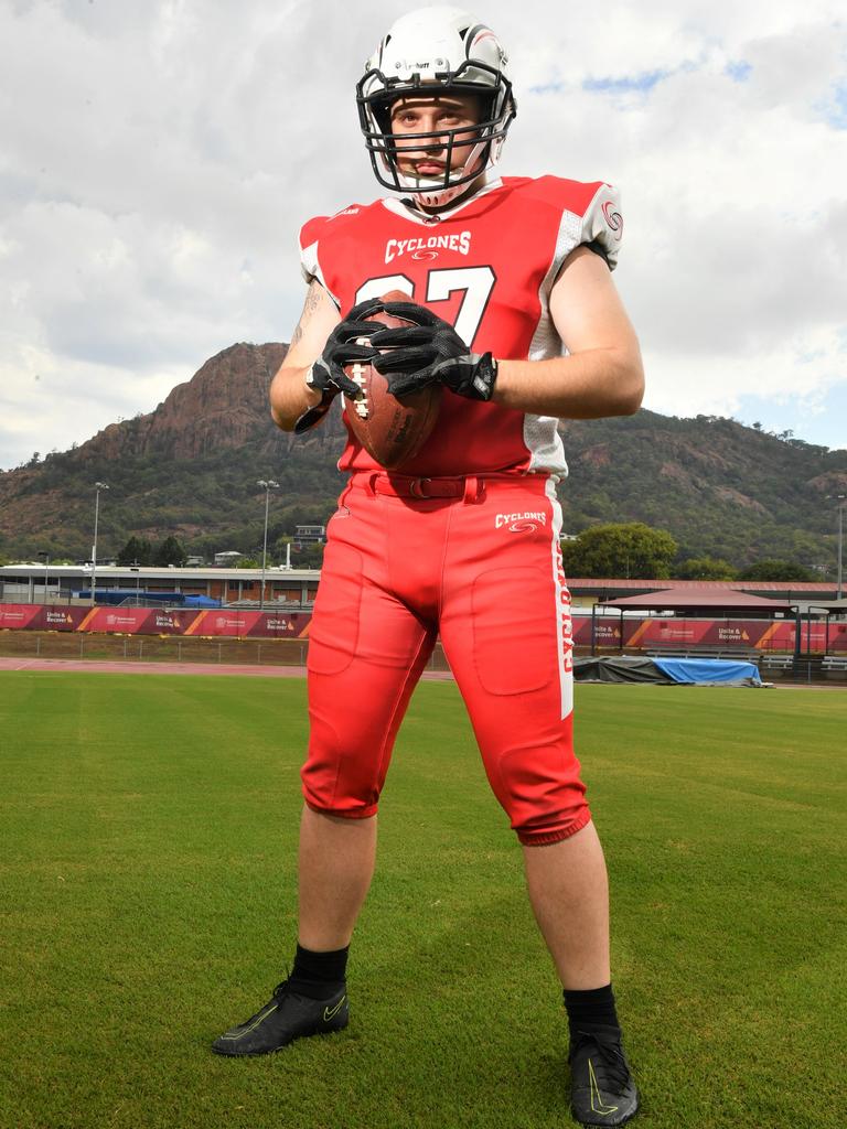 Townsville Cyclones linebacker Jimmi Thompson. Picture: Matthew Elkerton