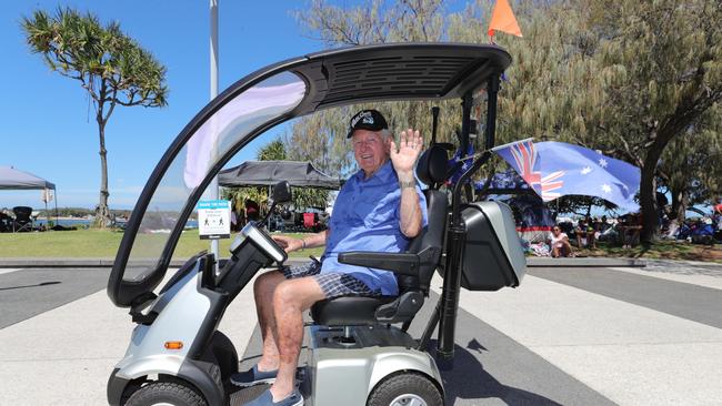 Gold Coast celebrates Australia Day at Broadwater parklands at Southport. 92 year old Mike Hickman from Southport. . Picture Glenn Hampson