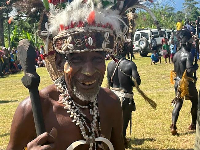 Locals chanted “Oro Oro”, meaning welcome. Picture: Warren Brown