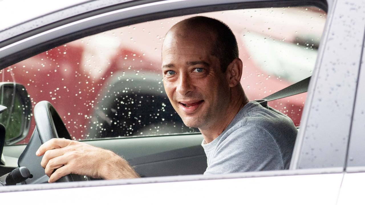 Theodore Michael Lyons driving away from the courthouse after his hearing. Picture: Patrick Woods