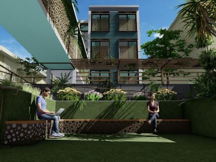 An artist's impression of an outdoor area at the redevelopment. Picture: The George Group