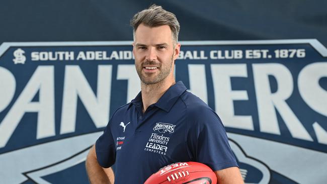 Former Panther Keegan Brooksby is back at South Adelaide but the star ruckman will play on a fly-in, fly-out basis as he balances a job as Hawthorn’s academy manager. Picture: Keryn Stevens