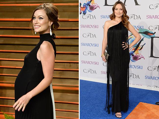 Without even a hint of tired eyes, first-time-mum actress Olivia Wilde welcomed son Otis Alexander Sudeikis on April 20. Wilde looks stunning as she attends the 2014 CFDA fashion awards at Alice Tully Hall, Lincoln Center on June 2, 2014 in New York City. Picture: Getty