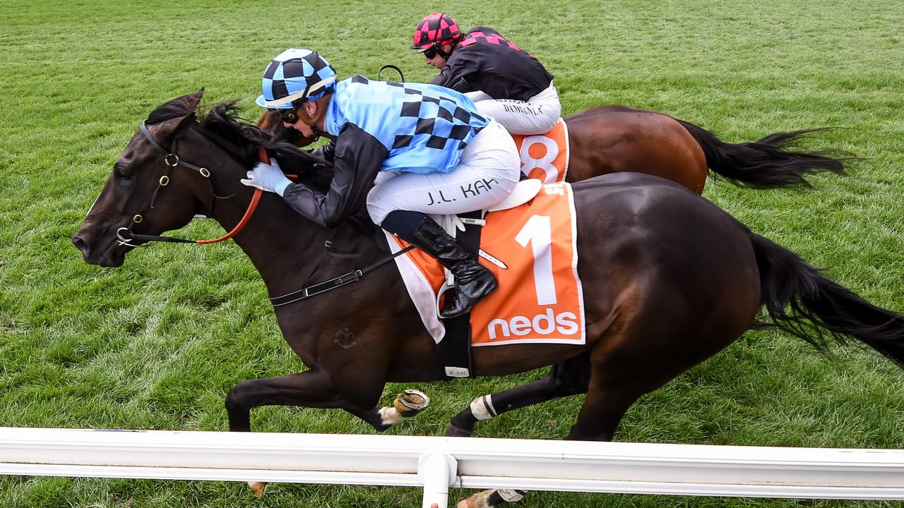 La Mexicana winning the Kevin Hayes Stakes at Caulfield. Picture: Getty Images