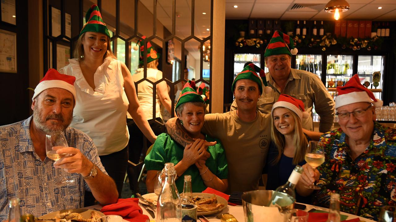 Rodney Cryer and friends at Silks enjoying Christmas lunch. Picture: (A)manda Parkinson