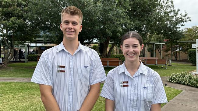 Bede Polding College South Windsor school captains Kurt Rodwell (left) and Ava Grace Bennett (right). Picture: Supplied