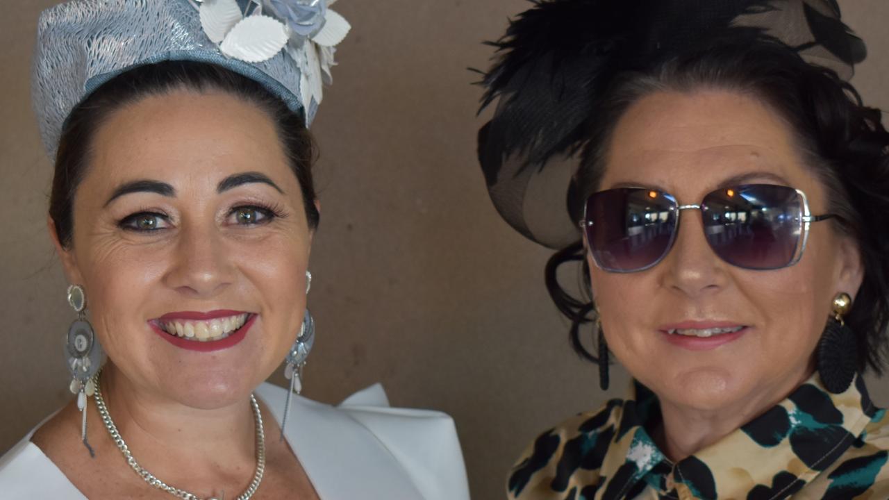 Kiki Watt and Marnie Pearson at the Gympie Times Ladies Race Day 2021. Photo: Elizabeth Neil