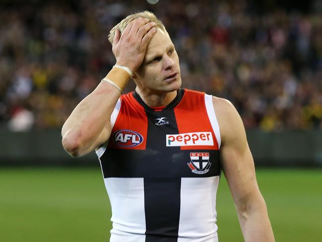 St Kilda legend Nick Riewoldt after playing his final game at the MCG. Picture: Michael Klein