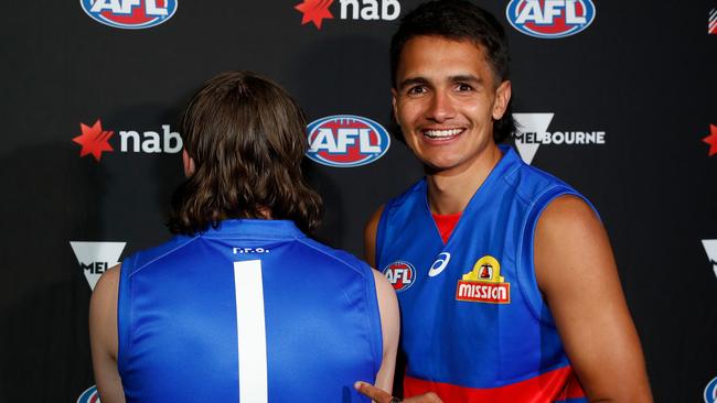 Number one pick Jamarra Ugle-Hagan was always going to join the Bulldogs. Picture: Michael Willson/AFL Photos via Getty Images