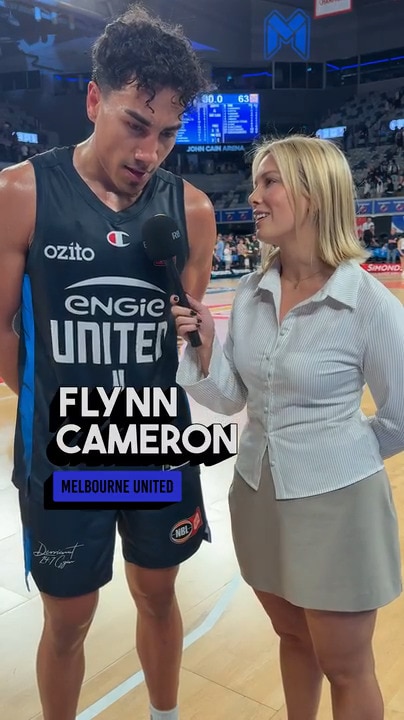 Flynn Cameron son of Tall Blacks legend Pero flys against Cairns