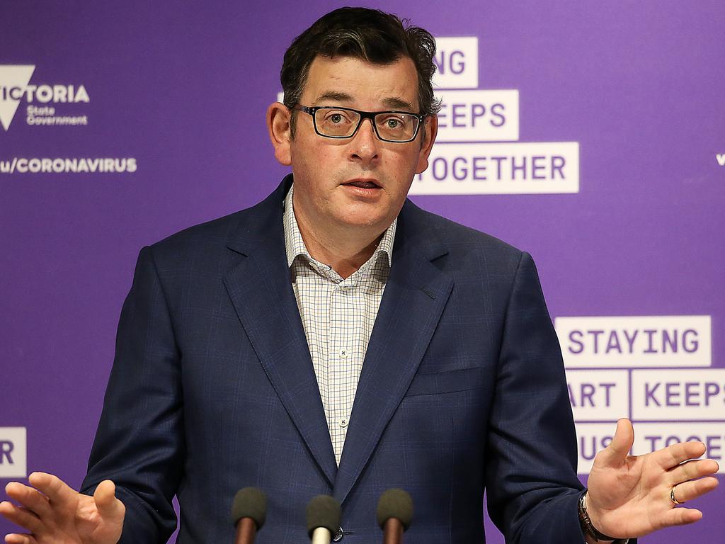 Victorian Premier, Dan Andrews announced the one-off $250 payment to help Victorians doing it tough as a result of the pandemic. Picture: NCA NewsWire / Ian Currie.