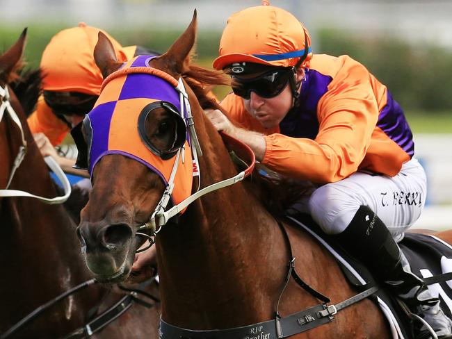 Tommy Berry wins race 7 on Our Boy Malachi during Stakes Day at Royal Randwick Racecourse. pic Mark Evans