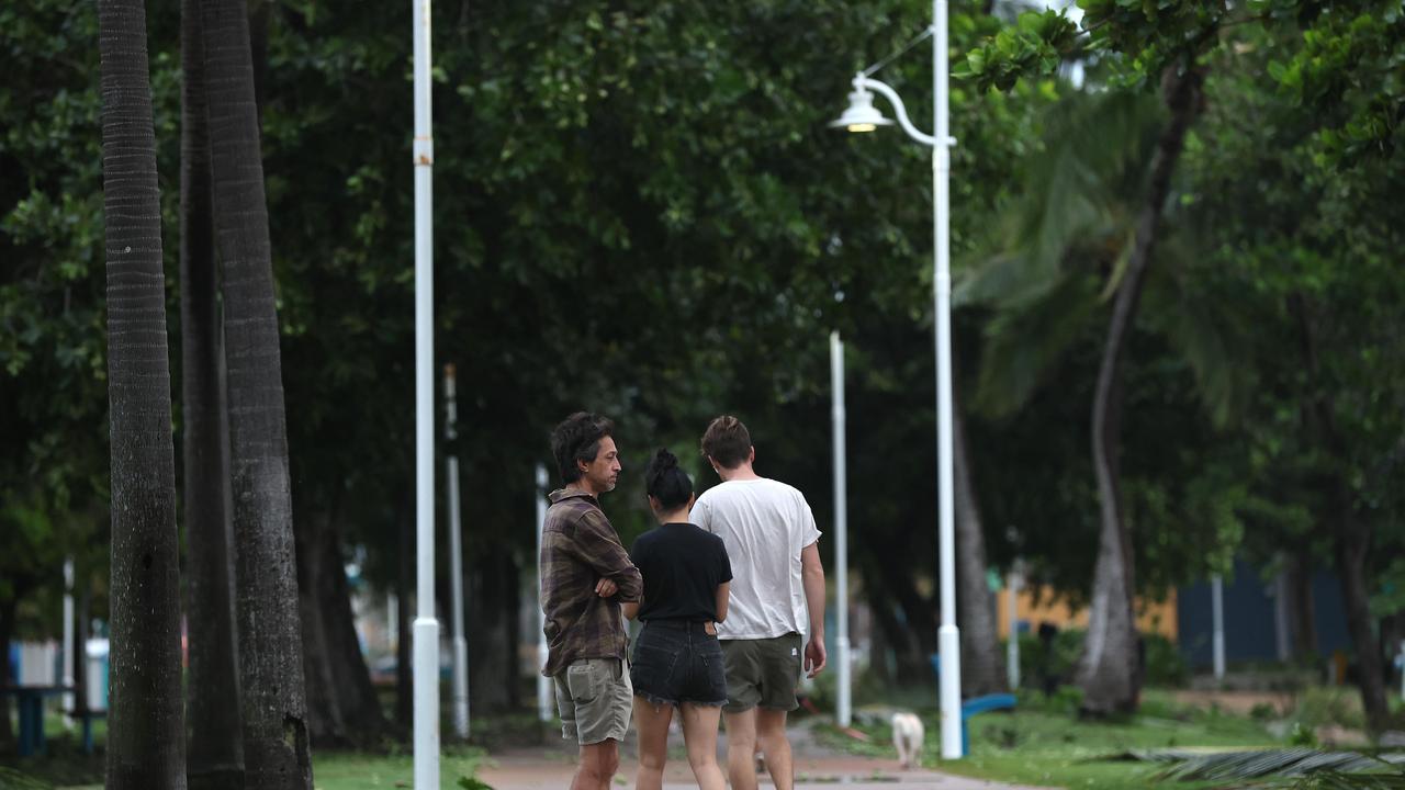 Townsville locals woke early to inspect the damage along The Strand left from TC Kirrily that hit overnight. Pics Adam Head