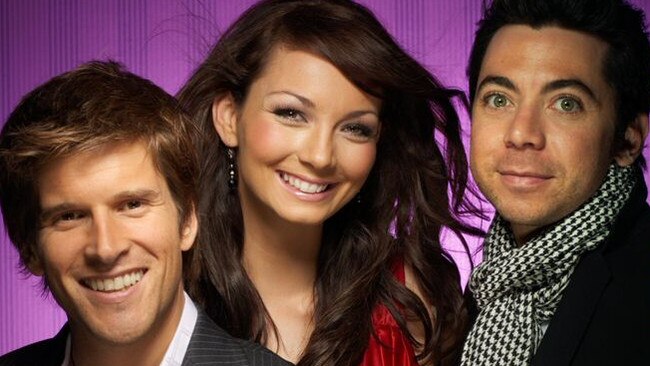 Andrew Gunsberg, Ricki-Lee Coulter and James Mathison.