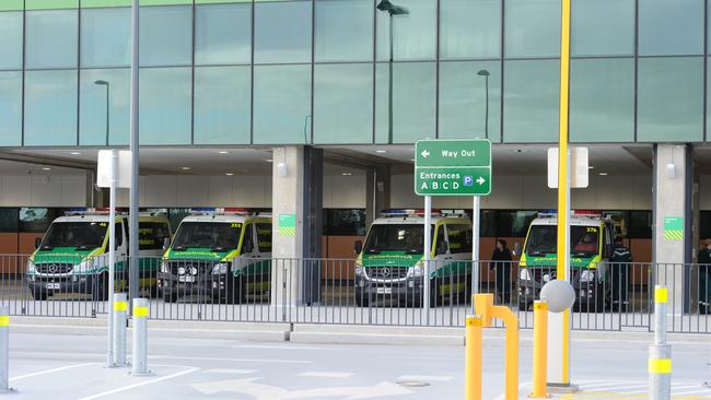 Ambulances ramping at Royal Adelaide Hospital