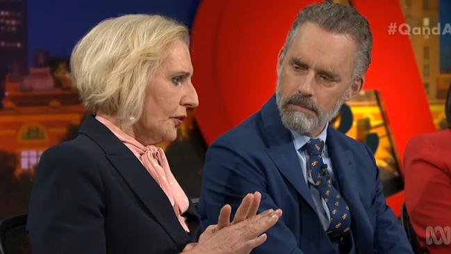 Q&amp;A, featuring Cate McGregor and Jordan Peterson. Picture: ABC