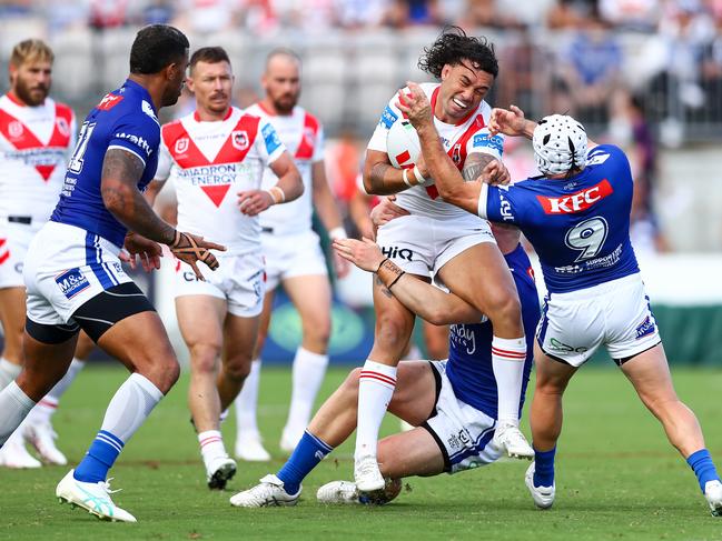The Dragons and Bulldogs will take on each other in the remaining fixture. Picture: NRL Photos