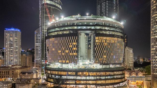 Lighting testing at Star’s Queen’s Wharf in Brisbane.