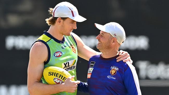 Daly and Brisbane defender Harris Andrews in 2020. Picture: Quinn Rooney/Getty Images