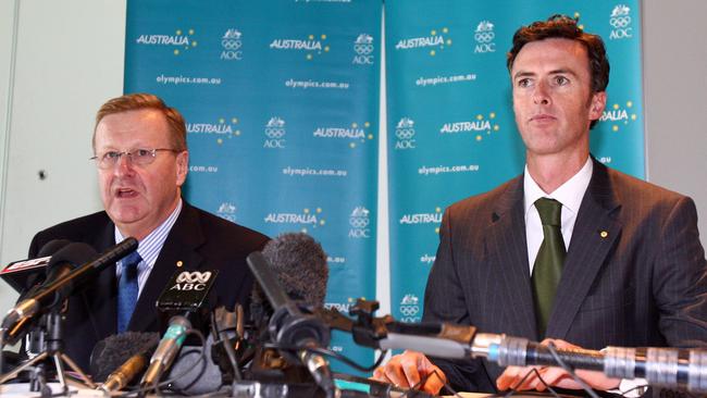 John Coates and Nick Green following Green’s appointment to lead the Olympic team in London.