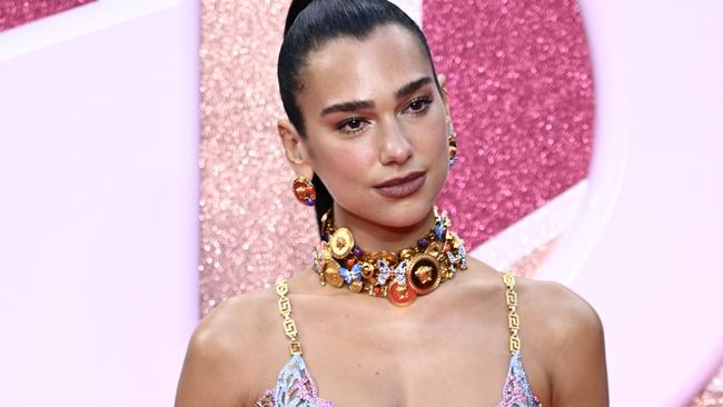 LONDON, ENGLAND - JULY 12: Dua Lipa attends the "Barbie" European Premiere at Cineworld Leicester Square on July 12, 2023 in London, England. (Photo by Gareth Cattermole/Getty Images)