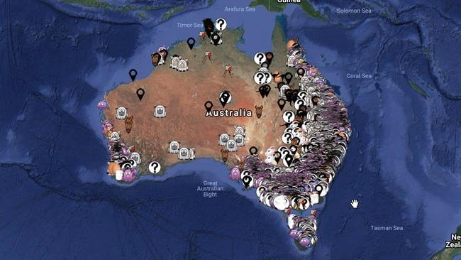 Animal activist group Aussie Farms’ map launched in January 2019.