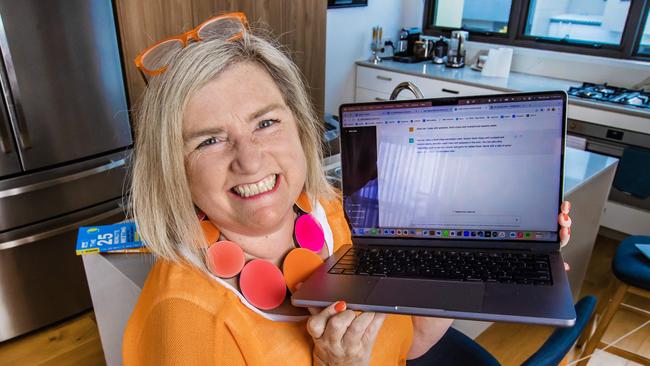 Donna McGeorge has used the AI tool to generate a starting outline for her next book. Picture: Nigel Hallett