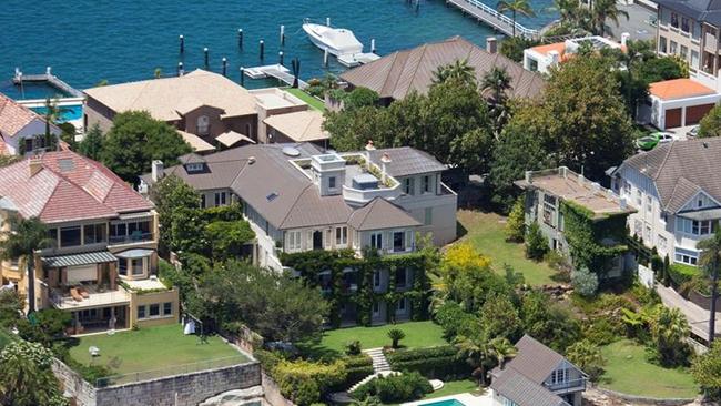 Aerial view of Altona on Wunulla Road in Point Piper, Sydney. Picture: Supplied