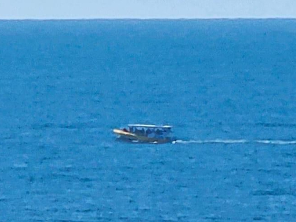 A boat whale watching off Sunshine Beach at Noosa on August 22, 2024. Picture: Facebook