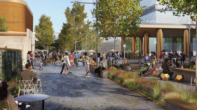 What the Parramatta Metro Station could look like. Picture: Supplied