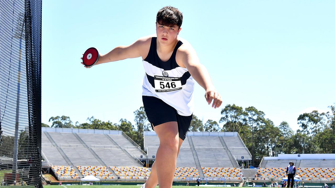 Queensland Representative School Sport track and field championships in Brisbane. Saturday October 12, 2024. Picture, John Gass