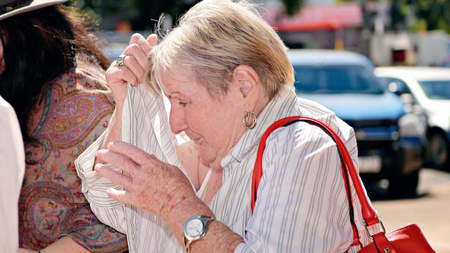 Fran Hodgetts leaves the Katherine Local Court in 2018.